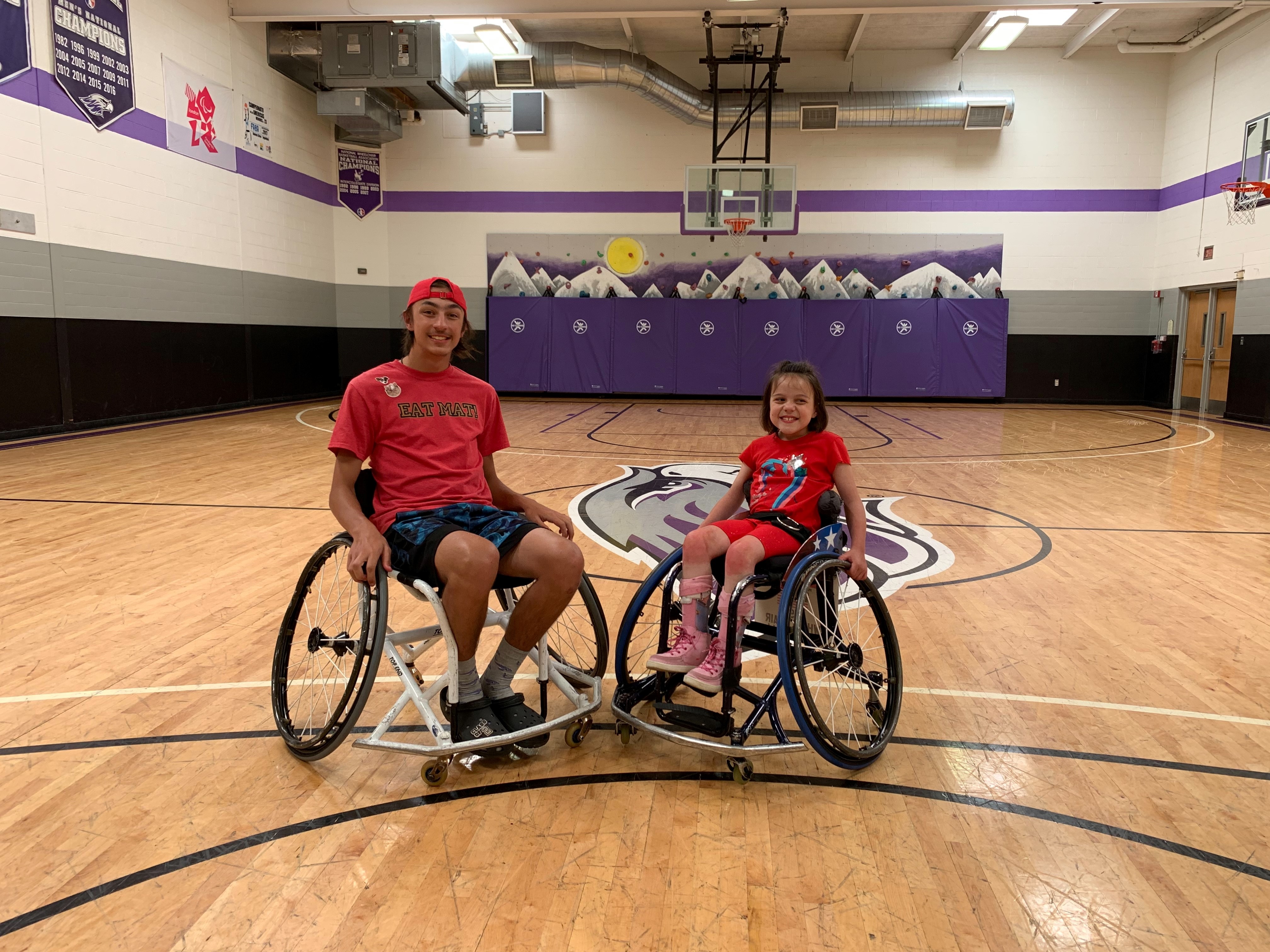 Cassandra and Connor Wheelchair basketball